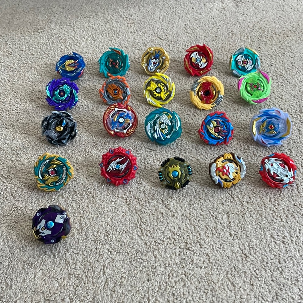 Beyblades and Beyblade stadium